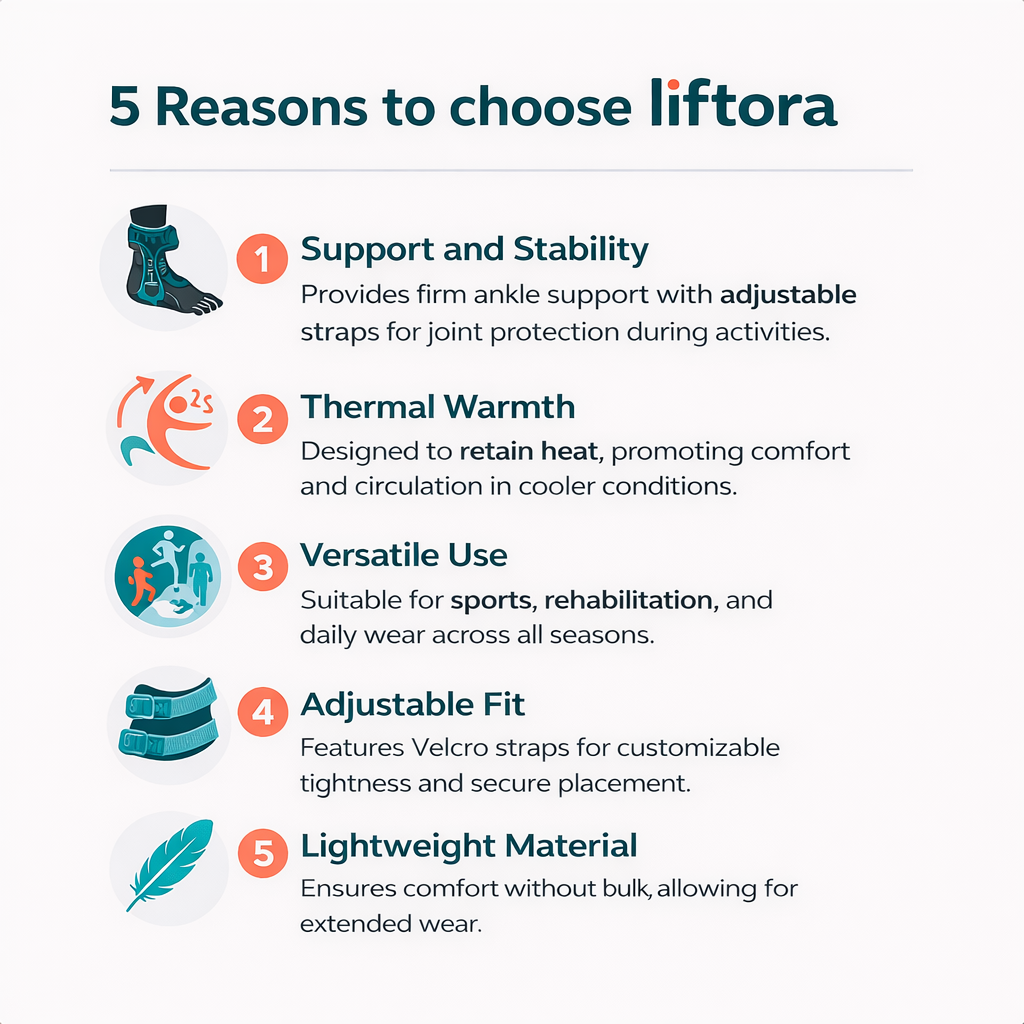 Liftora Foot Drop Brace | Adjustable Ankle Support for Walking & Recovery